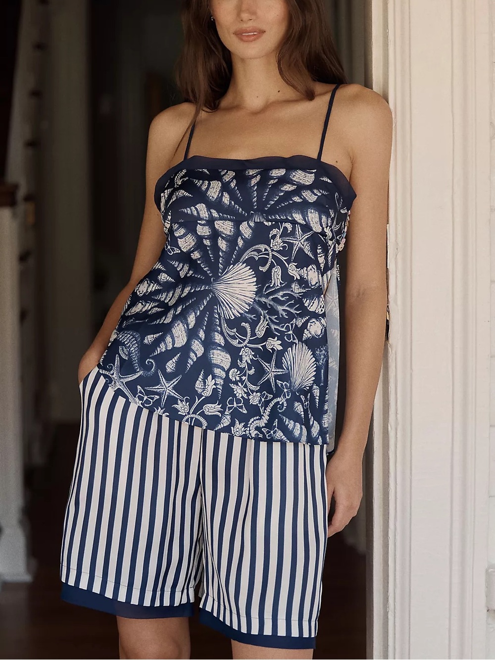 Anthropologie LyreBird Silky PJ Set